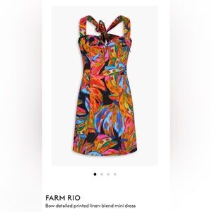 Farm Rio Rainbow Bananas Mini Dress Xs
